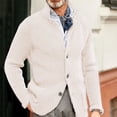 thumbnail image 2 of Men's Knit Cardigan Sweater Button Front Long Sleeve Regular Fit Casual Jacket, 2 of 9