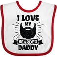 thumbnail image 3 of Inktastic I Love My Bearded Daddy for Fathers Day with Grunge Boys Baby Bib, 3 of 4