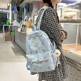 thumbnail image 2 of Mochila Escolar Fresa Japonés Pequeña Y Fresca para Estudiantes Secundaria Mujer () Azul, 2 of 9