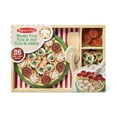 thumbnail image 1 of Melissa & Doug Wooden Pizza Party Play Food Set With 36 Toppings, 1 of 6