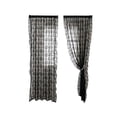thumbnail image 2 of PYURTEP Vintage Lace Curtains 78 Inches Long, Floral Pattern Semi Blackout Sheer Curtains, Ruffled Edge Grommet Window Drapes for Living Room Bedroom, 2 of 6