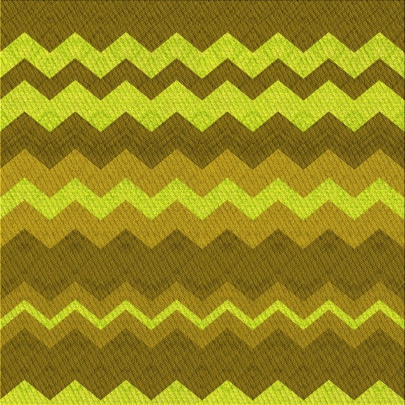 Ahgly Company Machine Washable Indoor Square Transitional Golden Brown Yellow Area Rugs, 6' Square