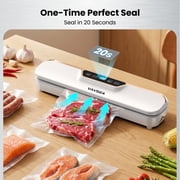 VAVSEA Vacuum Sealer, 62Kpa Food Sealer Machines with 4 Modes, Dry/Draw/Seal/Vac and 10Pcs Bags Starter Kit for Dry & Moist Food Storage Sous Vide for Kitchen