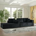 thumbnail image 5 of Bonzy Home Sectional Sofa with L-Shape Chaise,Modern Modular Sofa Upholstered Couch Corduroy Fabric for Living Room Bedroom Black, 5 of 7