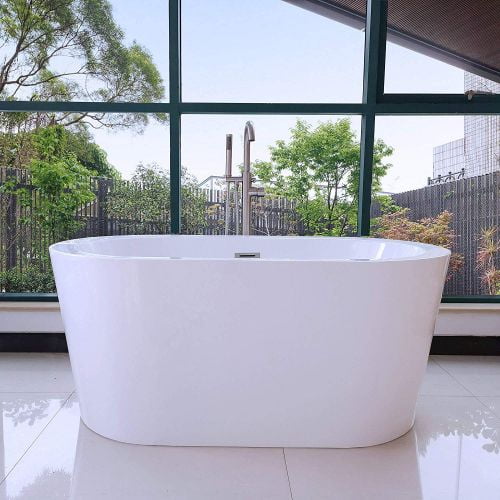 WOODBRIDGE 56" Freestanding Bathtub Contemporary Soaking Tub BTA0088