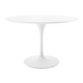 thumbnail image 2 of Modholic Tulip 48" Fiberglass Dining Table & Set Of 4 Chairs, Gray, 2 of 6
