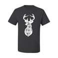 thumbnail image 2 of Deer Rose Animal Lover Men's Graphic T-Shirt, Charcoal, 5XL, 2 of 3