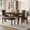 Dark Walnut, variant on Demi Bonn 6 - Piece Dining Table Set with Bench and Chairs - Wooden dining table set for 6 people, Farmhouse Rustic Style 6 Person Dining Table Set for Dining Room, Kitchen - Dark Walnut