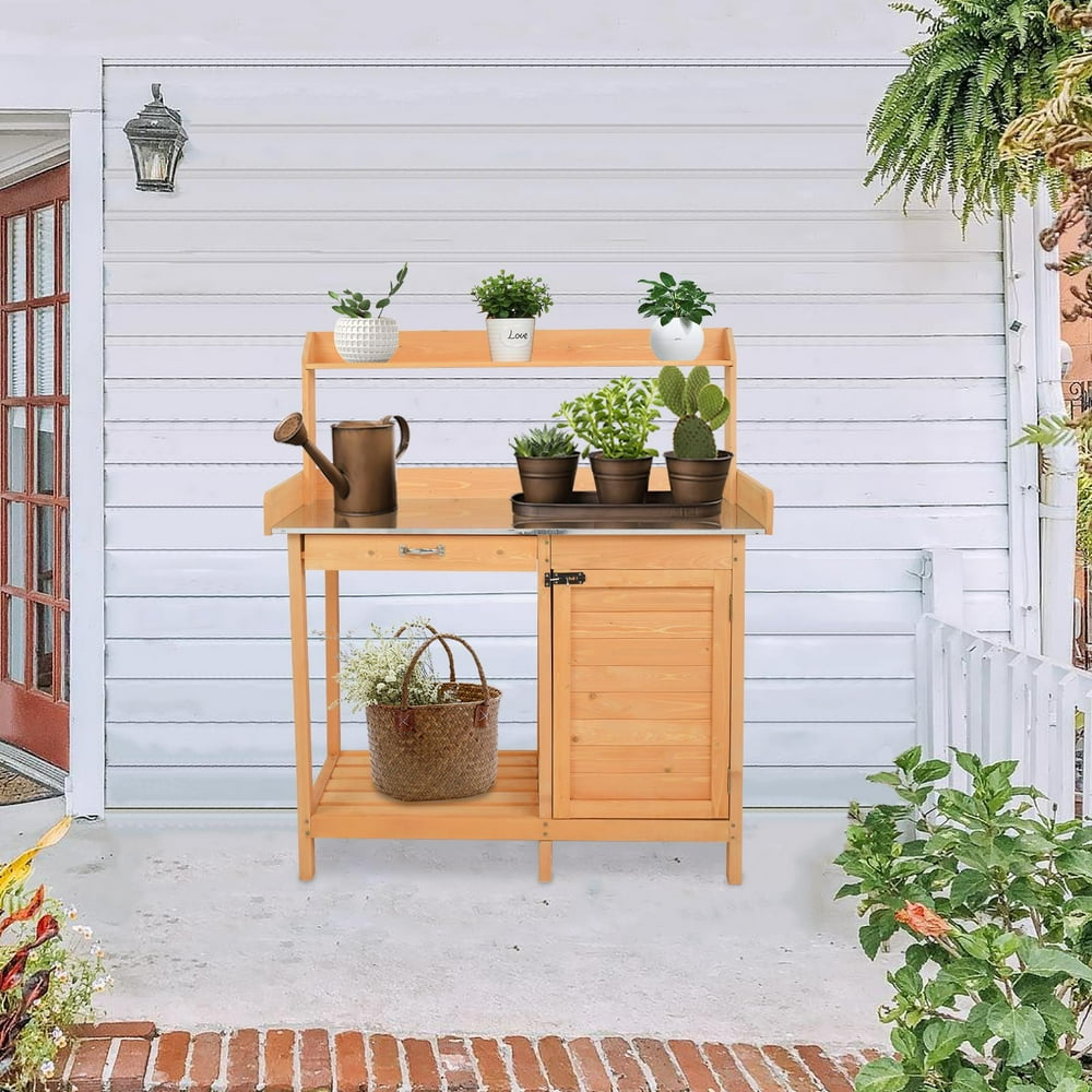 SalonMore Garden Workbench With Drawers And Cabinets - Walmart.com