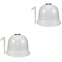 Hemoton 2 Sets of Garden Cloche Dome Breathable Plants Dome Plant Nursery Protector Humidity Dome Garden Dome