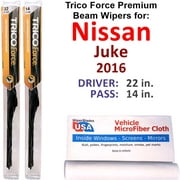 Performance Beam Wipers (Set of 2) compatible with 2016 Nissan Juke