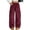 Red, variant on CYRBOKO Girls Cargo Pants with Pockets, Drawstring Casual Loose Fit Elastic Waist Wide Leg Pants Red Size 10-12 T