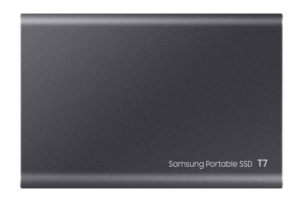 SAMSUNG T7 Portable SSD 1TB Titan Gray, Up-to 1,050MB/s, USB 3.2 Gen2  (MU-PC1T0T/AM) 