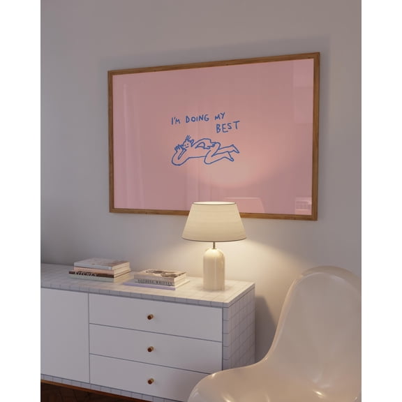 I Am Doing My Best Art Print, Self Care Wall Decor, Dopamine Typography, Unframed Paper Print Size 8x12
