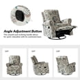 thumbnail image 3 of Tina's Home Upholstery 360° Swivel Recliner Set of 2, Nursery Chair with Nailhead Trim & Metal Base for Living Room & Nursery Comfort Teal, 3 of 6