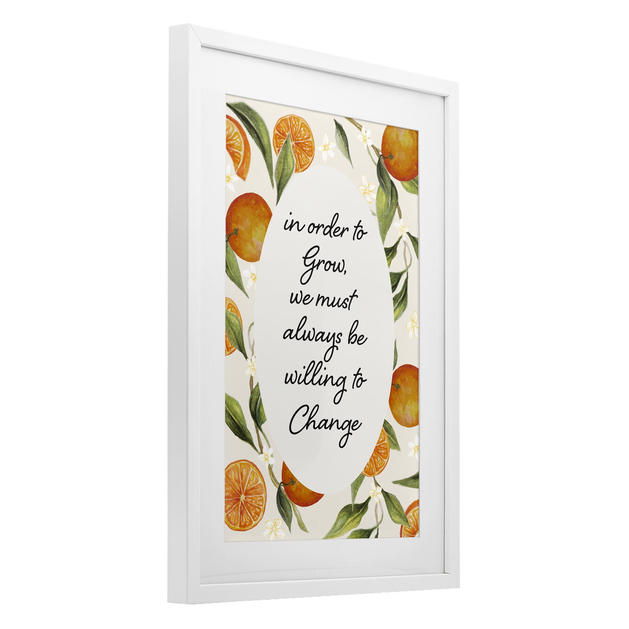 Stupell Industries Willing To Change Quote White Framed Print Under Glass, design by Janice Gaynor