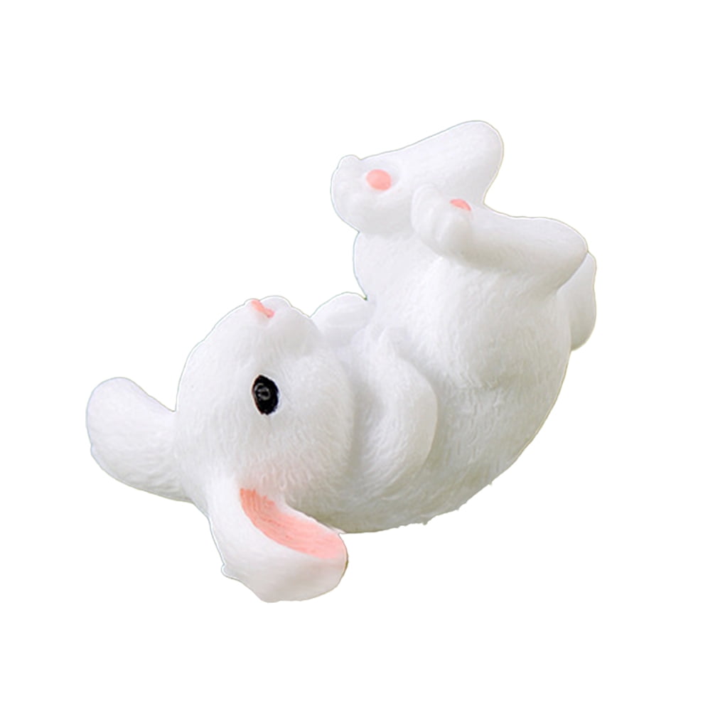 TureClos Miniature Rabbit Adornment Creative Useful Bunny Statue