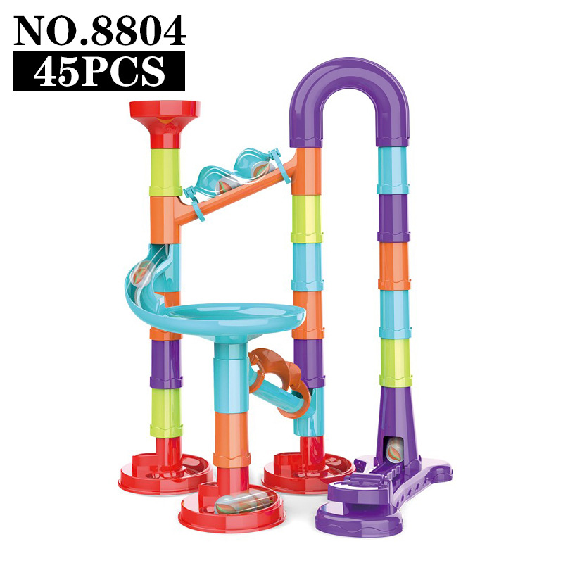 Marble Run Toy, DIY Track Pipe Building Blocks Toys For Children Ball