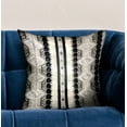 thumbnail image 2 of Plutus Scandanavian Stripe Black, White Geometric Luxury Throw Pillow Double sided 18" x 18", 2 of 2