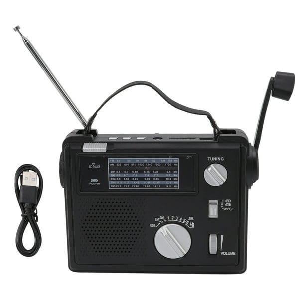 Hand Crank Radio AM FM SW Multi Band LED Emergency Radio with MP3 ...