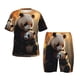 thumbnail image 1 of Balery Maple Forest Panda Conjunto de Pijama Infantil de Manga Corta con Estampado – Ropa de Dormir de Algodón Suave-3X-Large, 1 of 6