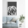 thumbnail image 1 of PixonSign Framed Wall Art Print Set Blooming Succulent Floral Cactus Photography Modern Art Chic Relax/Calm Grey Dark Black and White for Living Room, Bedroom, Office - 16"x24" White, 1 of 5