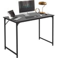 thumbnail image 1 of BestOffice 39'' Computer Desk, Modern Home Office, Simple Study Table, Sturdy Metal Frame, Black PC Workstation, 1 of 7