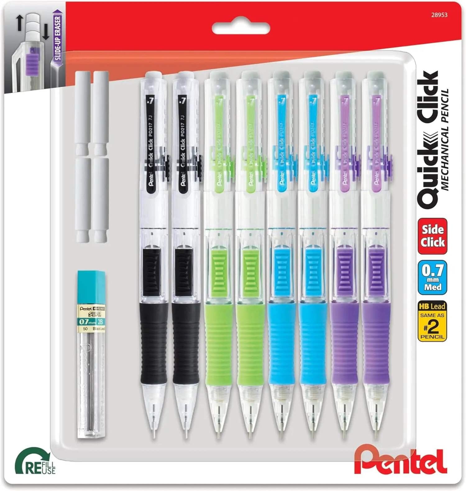 Pentel P207-C P207-C Druckbleistift, automatisch, mechanisch, nachfüllbar, 0,7 mm (P207), Blau