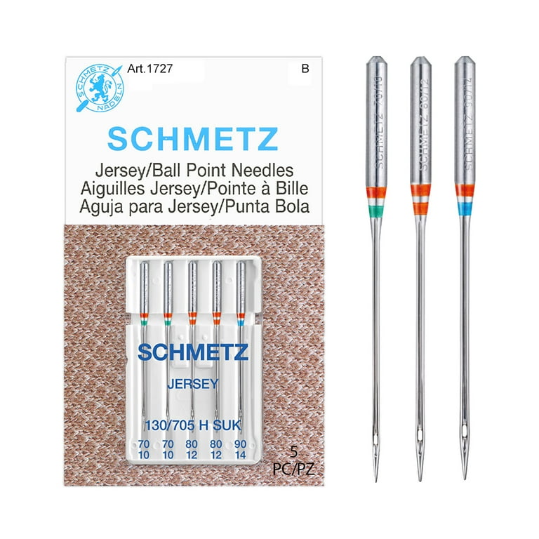 SCHMETZ Assorted Size Ball Point Jersey Machine Needles for Knits