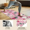 thumbnail image 4 of Strawberry Plants Fruit Leaf Stripe Hot Yoga Mat Towel Non Slip for Hot Yoga - Quick-Drying Yoga Mat Cover with 4 Corner Pockets with Travel Bag - Hot Yoga Towel Non Slip 70"x26", 4 of 6
