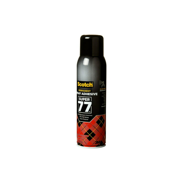 Scotch Super 77 Multi-Purpose Spray Adhesive, 13.5 oz, Clear