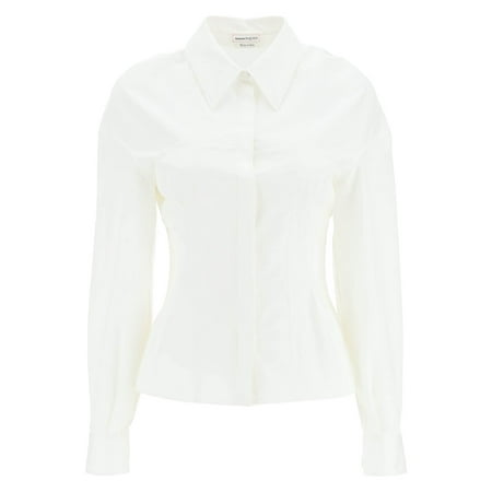 

Alexander Mcqueen Bustier-Effect Slim Poplin Shirt