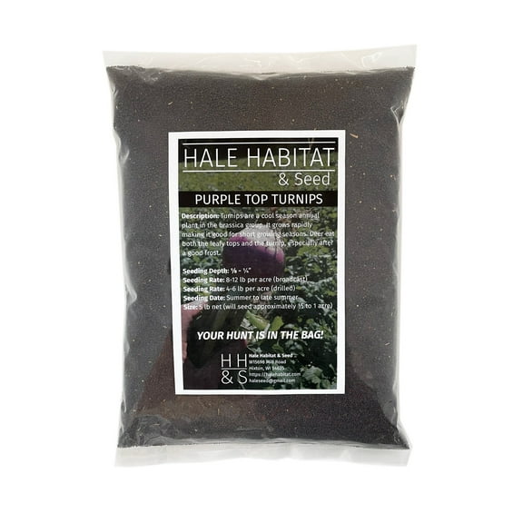 Hale Habitat & Seed Purple Top Turnip Food Plot Seed, 5 lbs