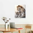 thumbnail image 2 of Nawypu Modern Wild Animal Canvas Paintings Family Portrait Pictures Wall Decor Artwork Living Room Bedroom Home Office Decorations and Wooden Framed Ready to Hang, 2 of 4
