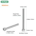 thumbnail image 3 of Uxcell 10-Pack Tornillos de Cabeza de Enchufe M5x65mm 0.8mm de Paso de Acero Inoxidable para Desmalezadora y Motosierra [Plata], 3 of 6