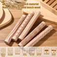 thumbnail image 4 of Paokuoon Clay Texture Clear Texture Wooden Rolling Pin Food Grade Slab Printing Handmade Pottery Clay Stamp Leaves Snowflake Water Ripple Pattern, 4 of 8