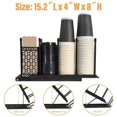 thumbnail image 5 of Breakroom Dispenser Coffee Mug Kitchen Countertop Cup Holder Adjustable Height 4 Compartment Lid Organizer Bar Storage A, 5 of 5
