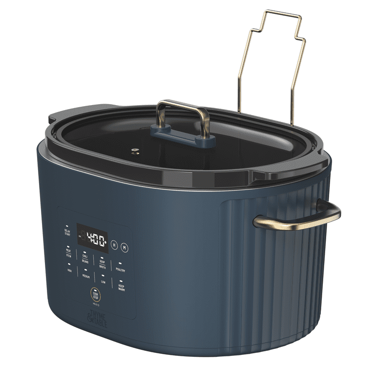 Thyme & Table 6-Quart Programmable Slow Cooker, Atlantic Blue photo 2