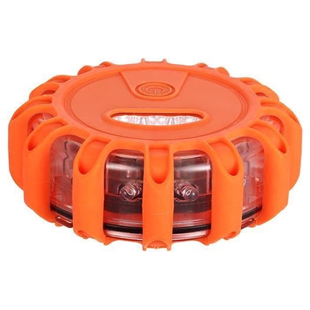 Uninex LED Road Flare with Flashlight Safety Flashing Warning Light Roadside Emergency Disc Beacon Magnetic Base