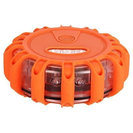 Uninex LED Road Flare with Flashlight Safety Flashing Warning Light Roadside Emergency Disc Beacon Magnetic Base