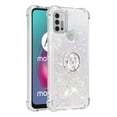 thumbnail image 2 of Funda para Motorola Moto G30/G10 con Brillo Líquido Flotante, Purpurina, Parachoques y Anillo Giratorio Soporte, 2 of 5