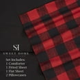 thumbnail image 3 of 5 Piece Buffalo Check Sheet and Comforter set Burgundy Black, 3 of 3