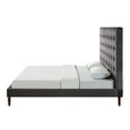 thumbnail image 4 of Inspired Home Scott Velvet Upholstered Platform Bed, 4 of 10