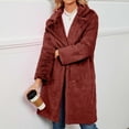YYDGH Womens Fuzzy Fleece Jacket Sherpa Trench Coat Trendy Double