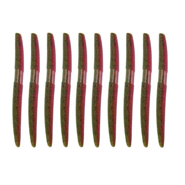 10 Unids Señuelo de Gusanos de Imitación Cebos Suaves Realistas para Pesca en agua de salada o Dulces W121-07 DYNWAVEMX Señuelo de pesca suave