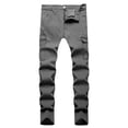 thumbnail image 3 of Muscularfit Relaxed Fit Men Pants Stretch Jeans for Men Casual Cargo Pants Carpenter Low Rise Slim-Leg Gray Mens Pants Casual Size XXL, 3 of 6
