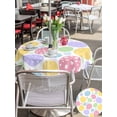 thumbnail image 4 of Outdoor Tablecloth with Umbrella Hole and Zipper, Easter Eggs Round Table Cloth 54 Inch Waterproof Tablecloth, Cute Colorful Spring Love Country Picnic Table Cover for Patio Camping, 4 of 7