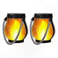 thumbnail image 1 of Flickering Flame Solar Lanterns with Dual USB Charging for Outdoor Waterproof Garden Hanging Lights, 1 of 5