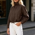 thumbnail image 5 of Njagoc3 Womens Oversized Funnel Neck Bomber Puff Jacket Windproof Waterproof Lightweight Shacket Spring Fall Outerwear, 5 of 6