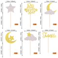 thumbnail image 2 of 24 toppers para cupcakes con brillo YCTHUNFISH, luna y estrella, 2 of 7